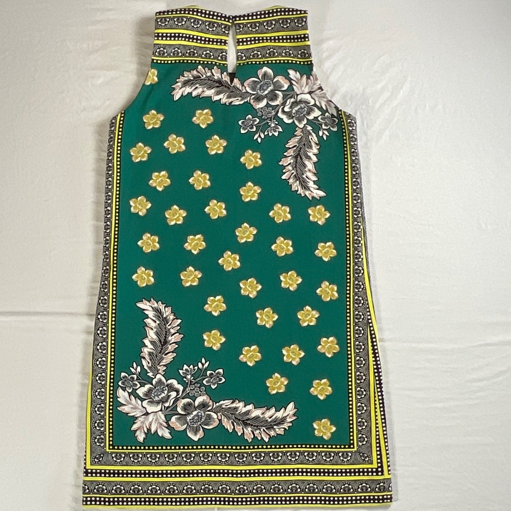 Zara Trafaluc Green Floral Pattern Sleeveless Shift Sundress Size XS - Picture 4 of 7